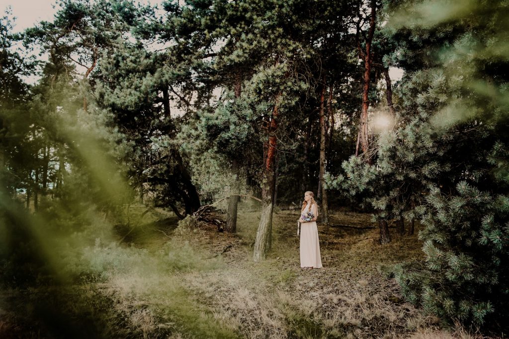 trouwfotografie, buiten trouwen, trouwen in de openlucht, trouwen in het bos, trouwfotograaf